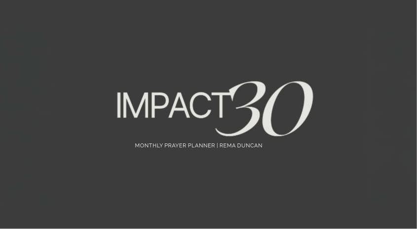 IMPACT30 Prayer Planner